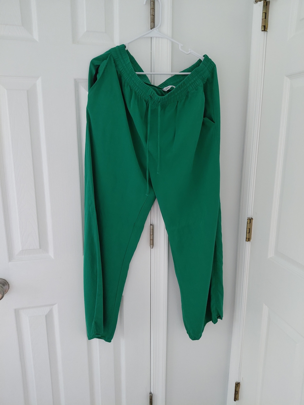 Zara Emerald Green Elastic Waist Pants